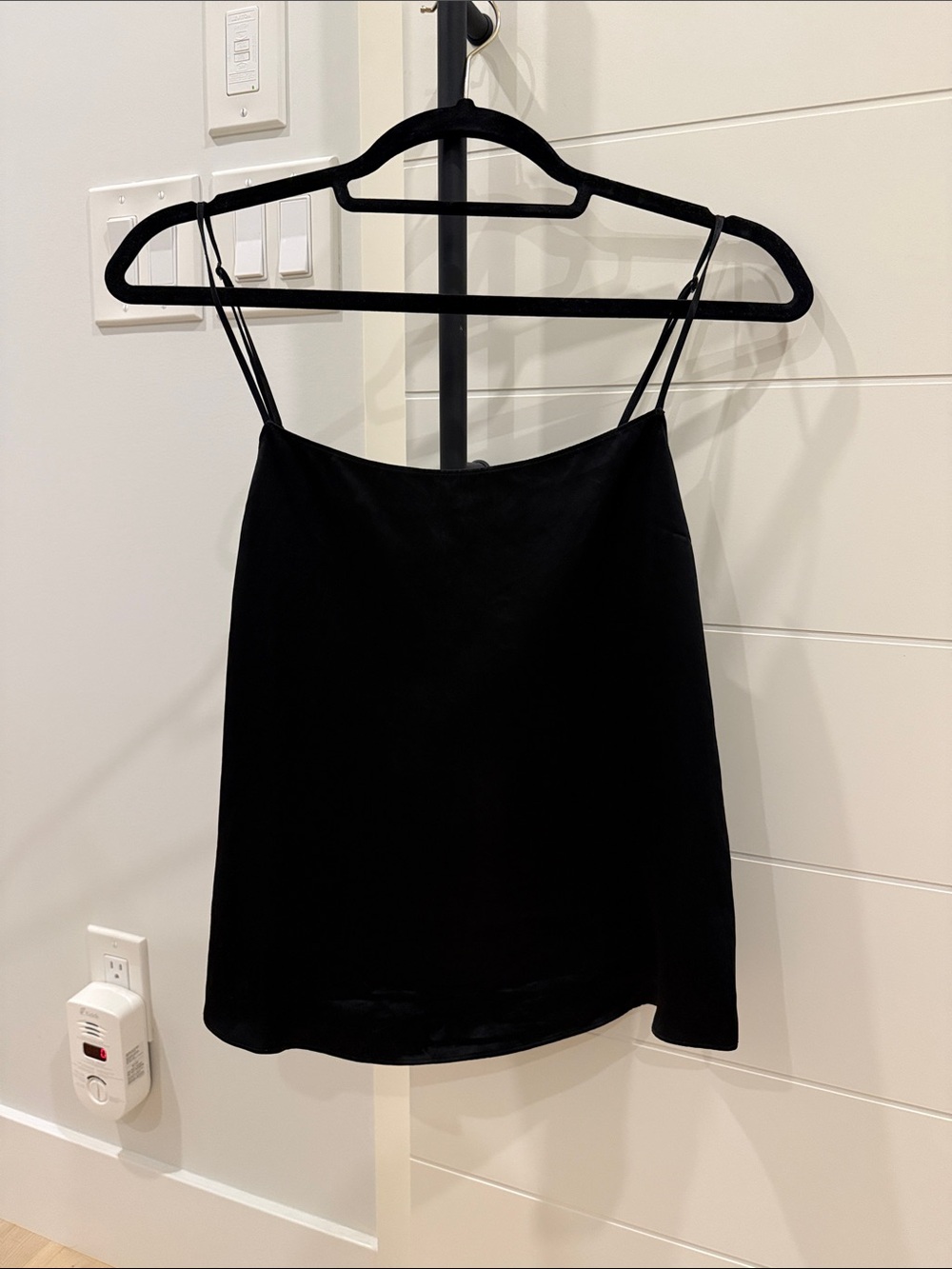 Babaton Black Satin Spaghetti Strap Cami Top - Women